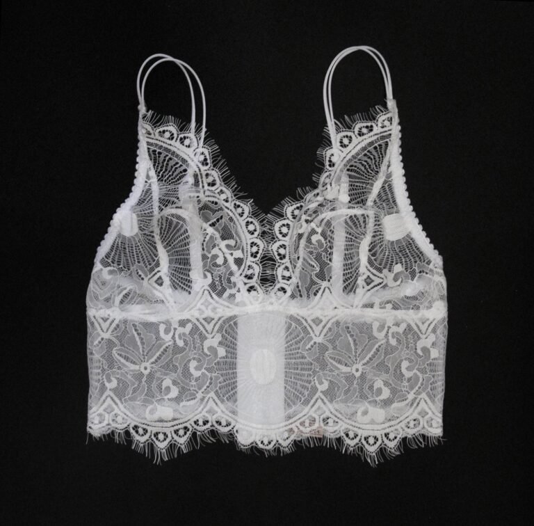 Wedding Bralette White Chantilly Lace Bra Top Bridal Bralette