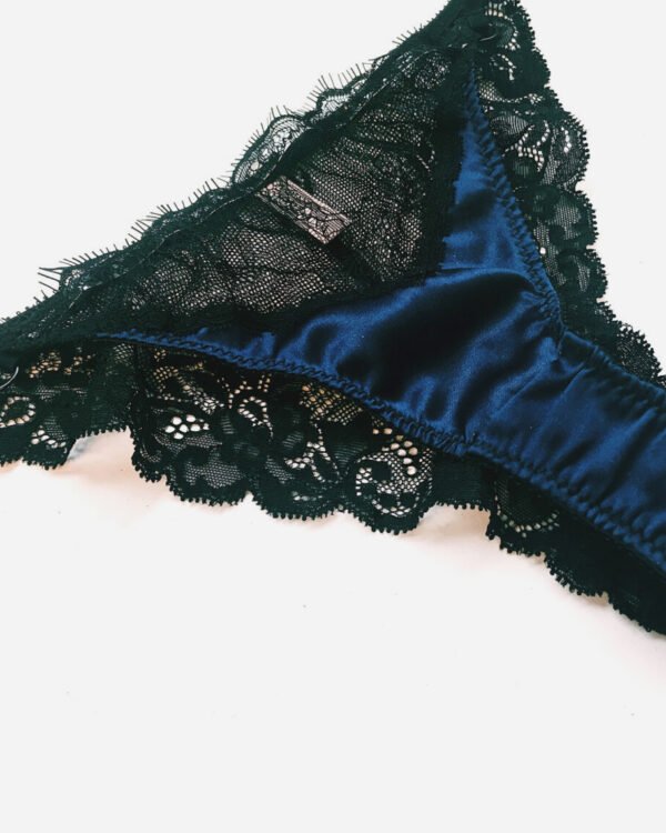 Navy blue lace panties