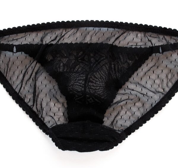 Black see thru panties low waist