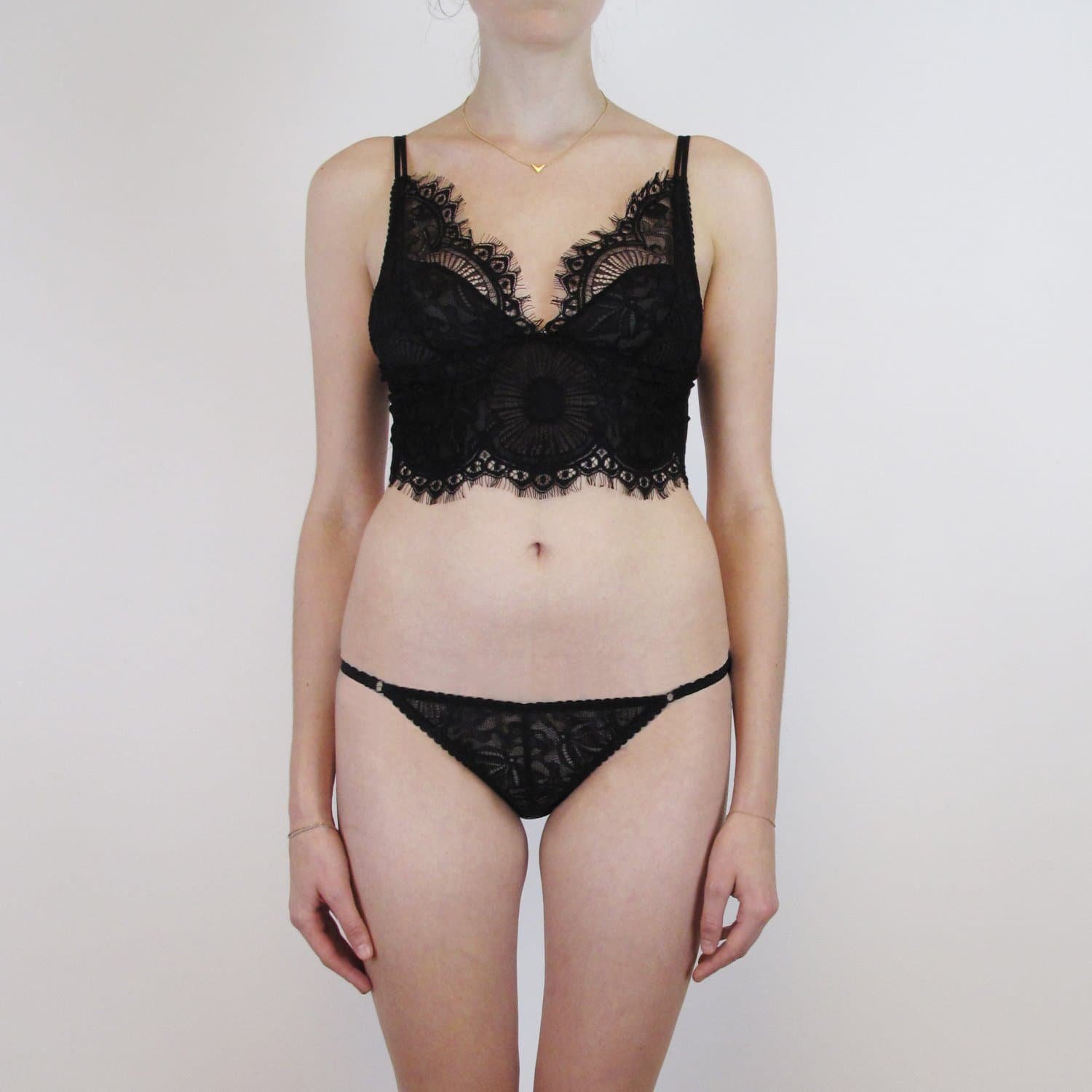 Sheer Lace Bralette with Underwire