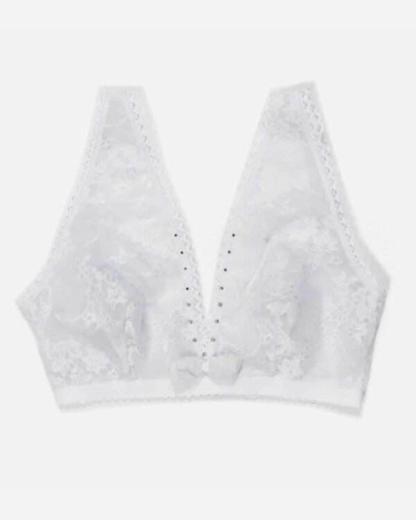 Soft bra - Sheer bra - Honeymoon bralette - bridal bralette - Wedding bralette - White lace bralette - soft bralette - lace bralette