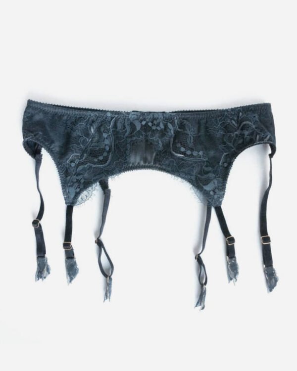 Garter belt - Grey garter belt - Silk garter belt - silk lingerie