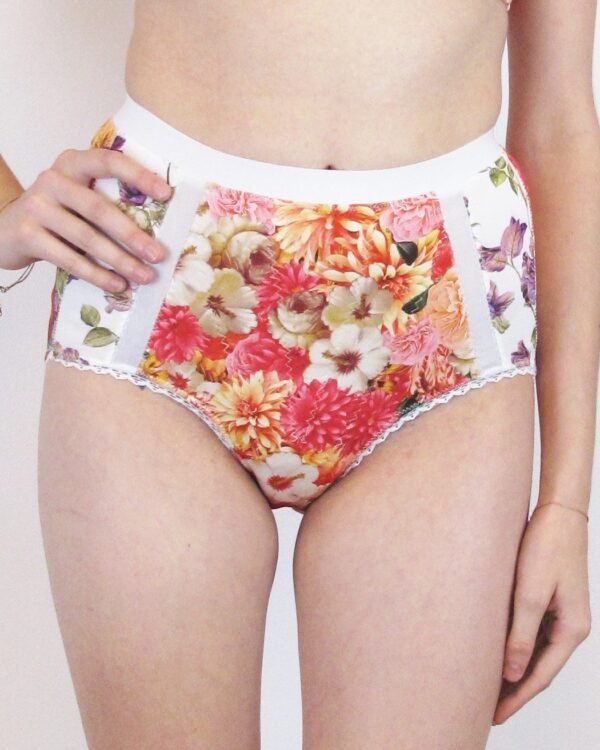 High waist girdle in red print comfortable and flat tummy