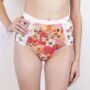 High waist girdle in red print comfortable and flat tummy