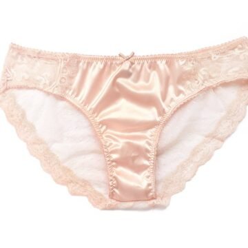 pink panties in sheer mesh and silk