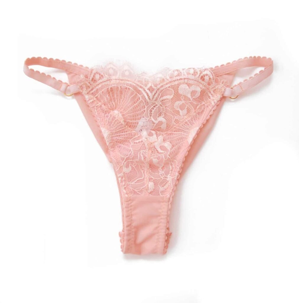 Powder pink Lace Thong panties Marianna Giordana Paris