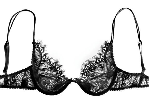 Plunge bra made in france bespoke order of lingerie fine