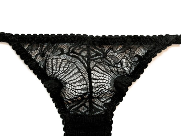 Black Lace Sheer French cut panties - Marianna Giordana Paris