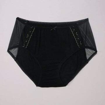 Sheer panties in black jersey and mesh comfortable and beautiful
