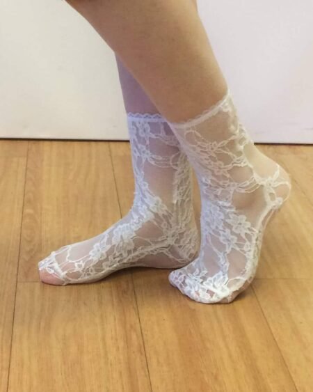 Sheer see through lace socks lingerie style