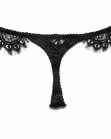 black silk panties back thong
