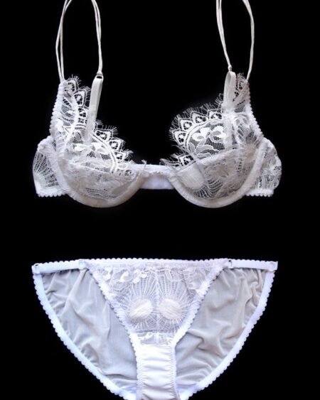 bridal white lace lingerie set