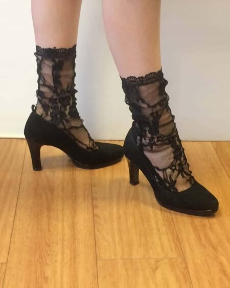 Fashion lace socks and high heels