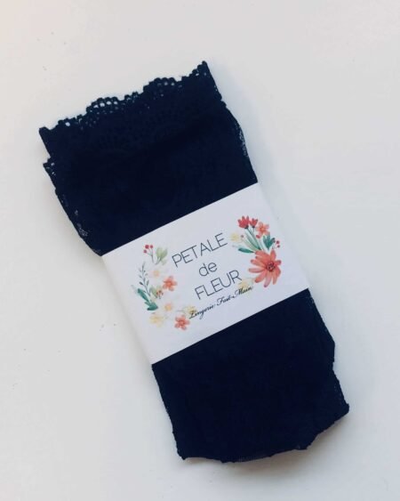 lace black socks packed