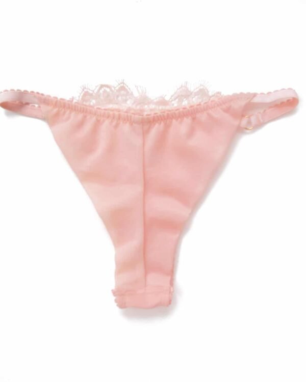 pink lace thong back tanga shape