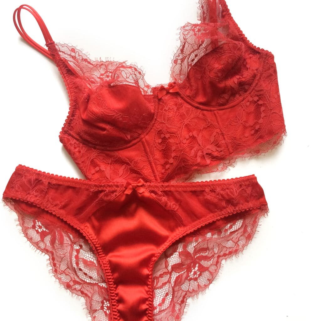 Red Silk Panties Red Lace Panties Lace Brief Red Lingerie 7314