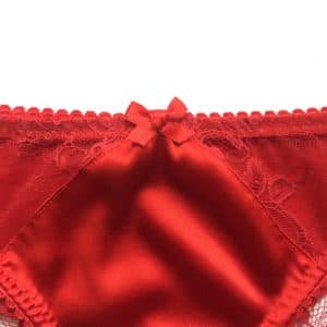 red lace panties bow