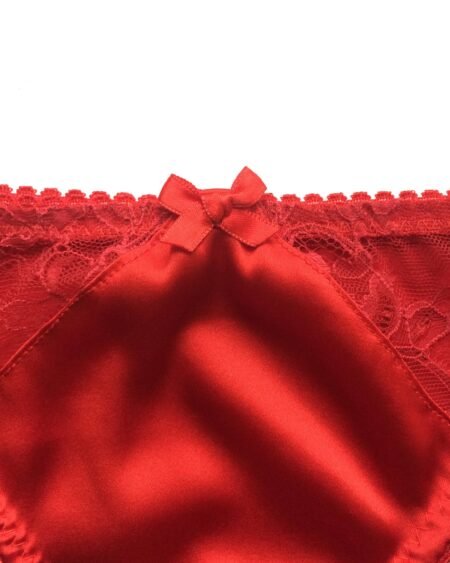 red lace panties bow