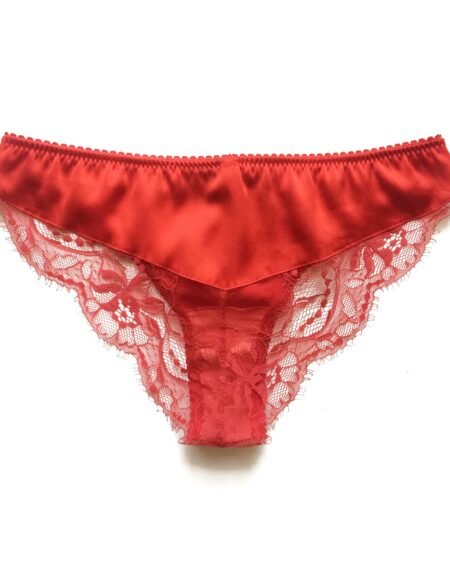 red lace panties silk