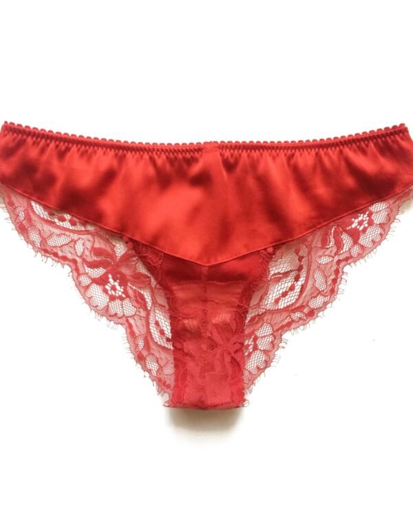 red lace panties silk