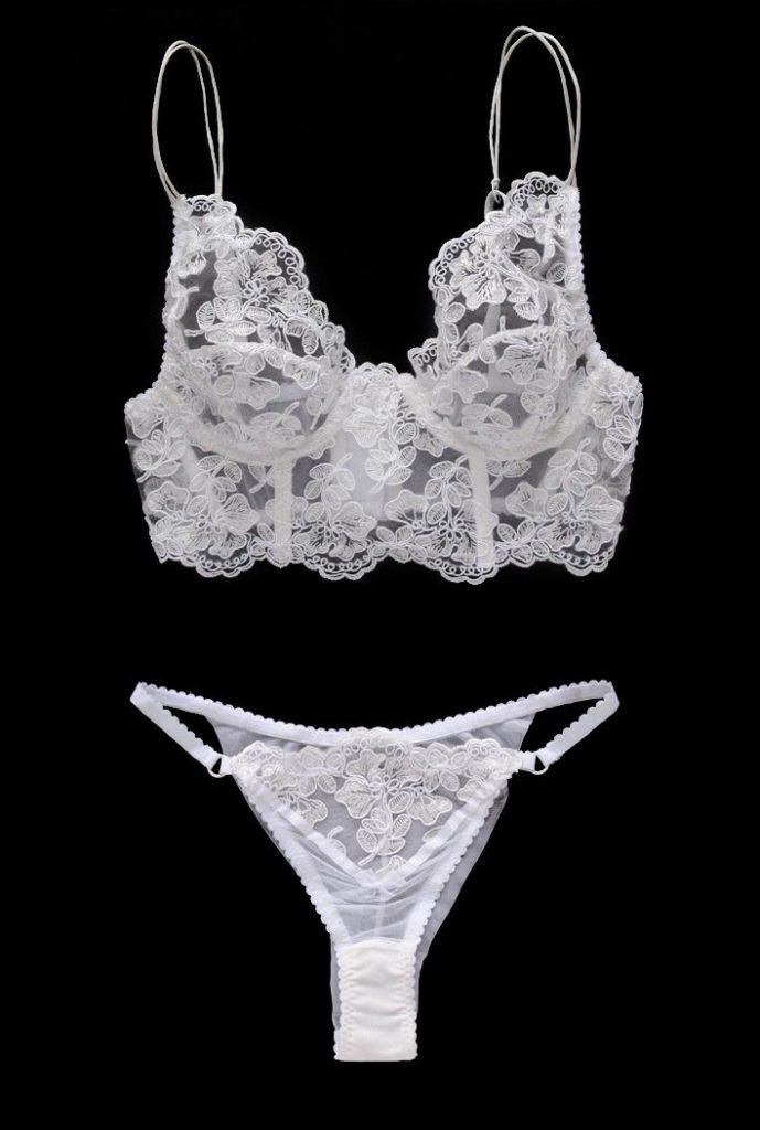 See Through Lingerie Set in White Lace | Marianna Giordana