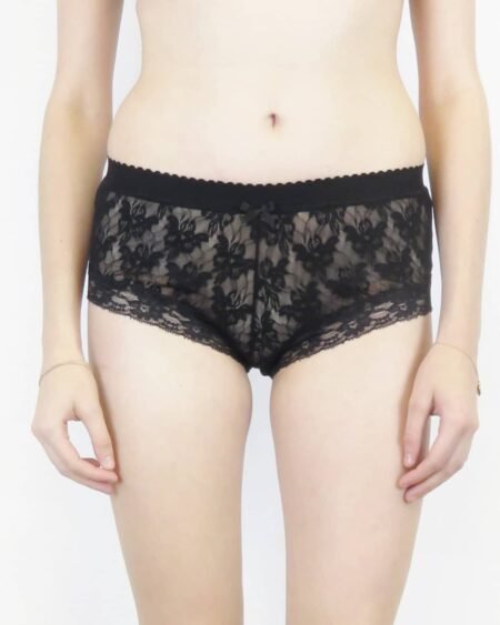 Black see through panties front