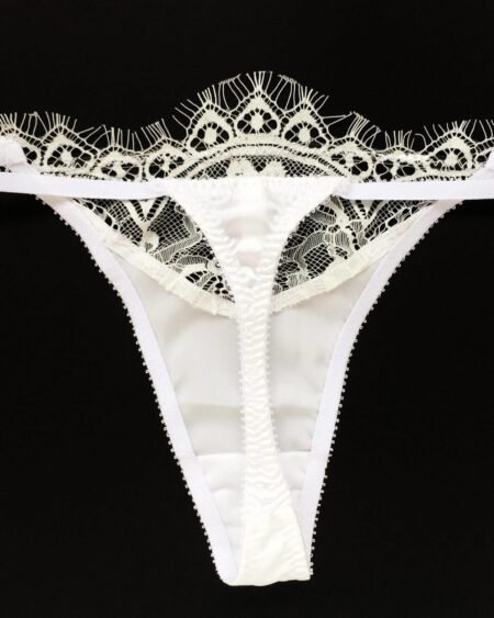 White satin panties