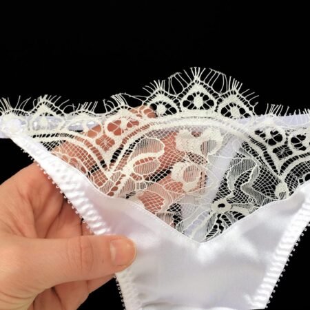 Bridal silk thong detail