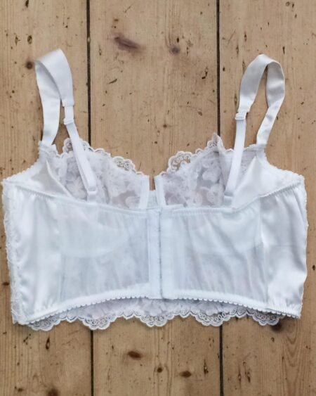 handmade lace lingerie longline bra back