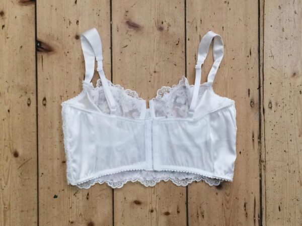 handmade lace lingerie longline bra back