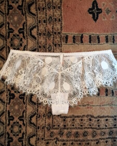 see through panties in white lace back