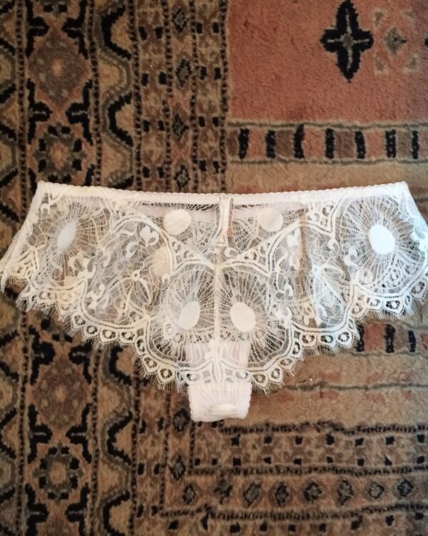 see through panties in white lace back