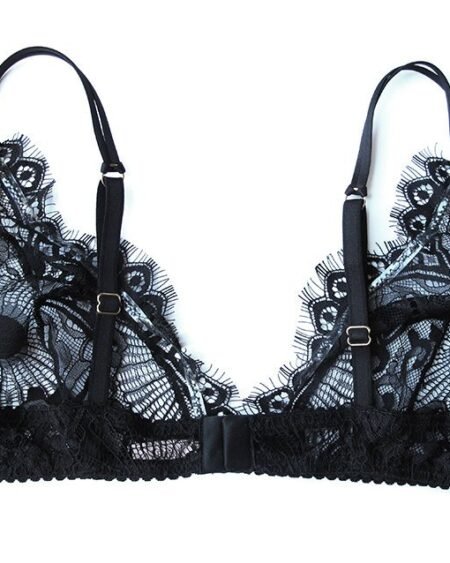 lace sheer bralette back
