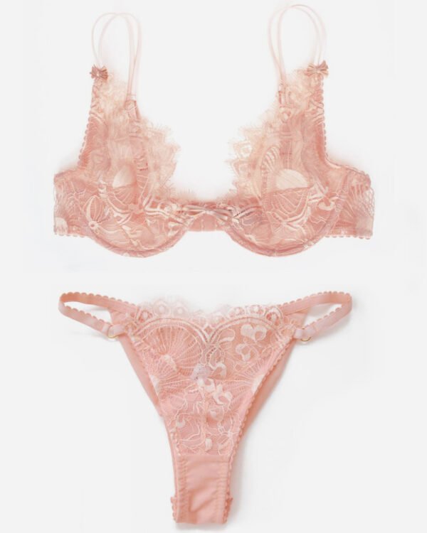 pink lace lingerie