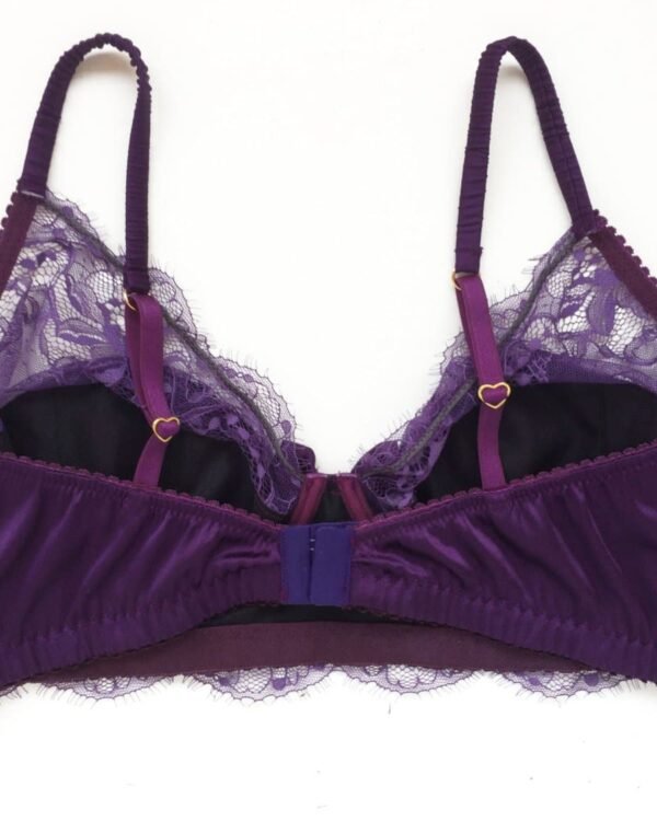 purple plus size bra back