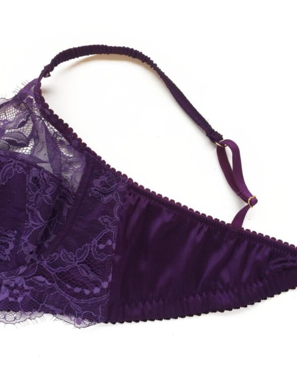 purple plus size bra details