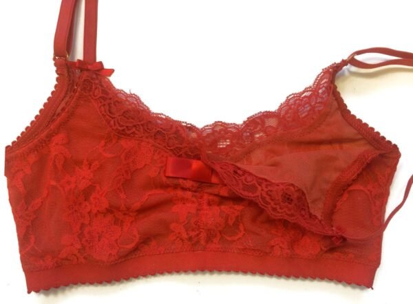 red lace cute bralette