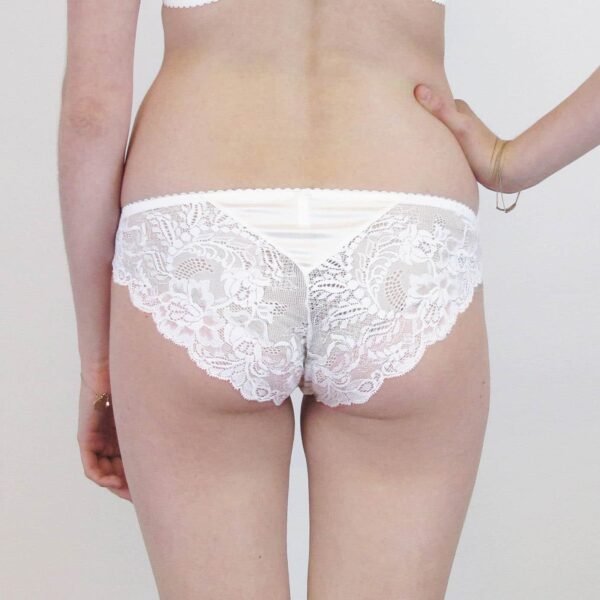 see through white lace panties back