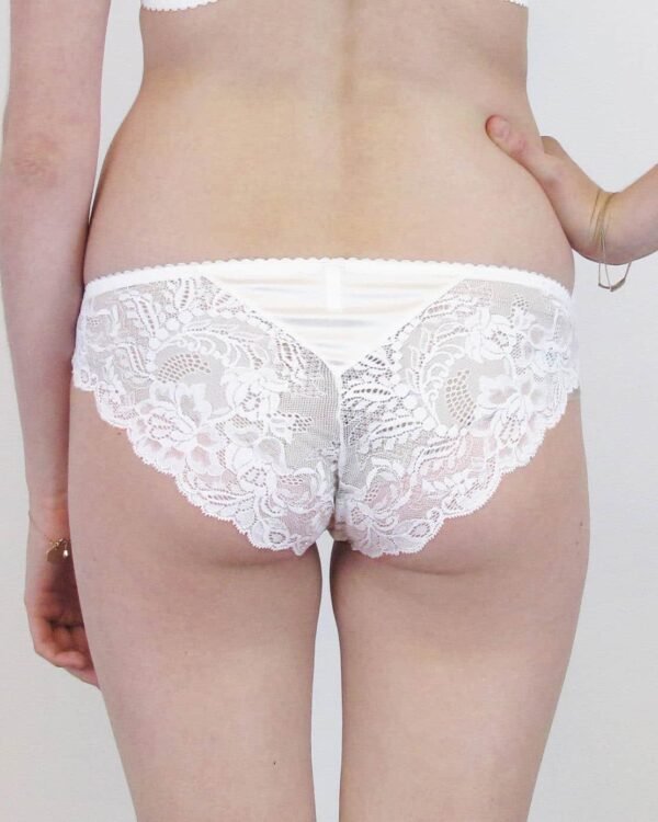see through white lace panties back