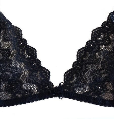 Sheer bralette made in france bespoke order