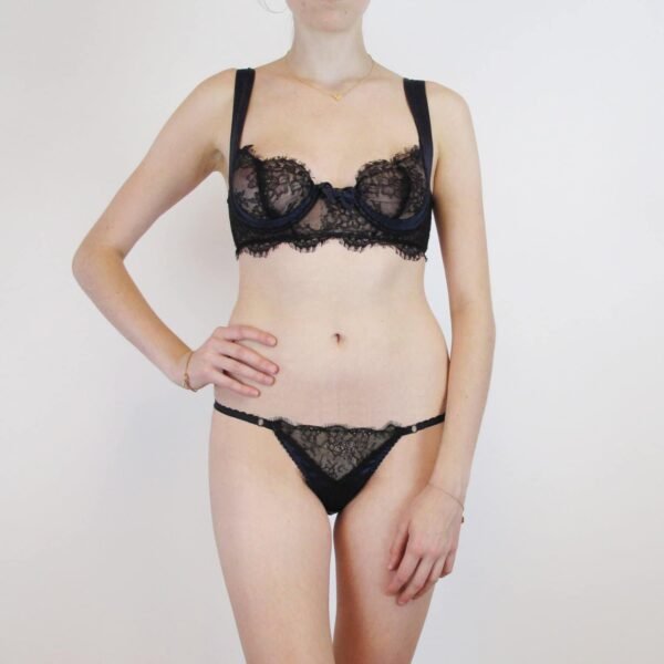 Sheer lingerie with lace and silk