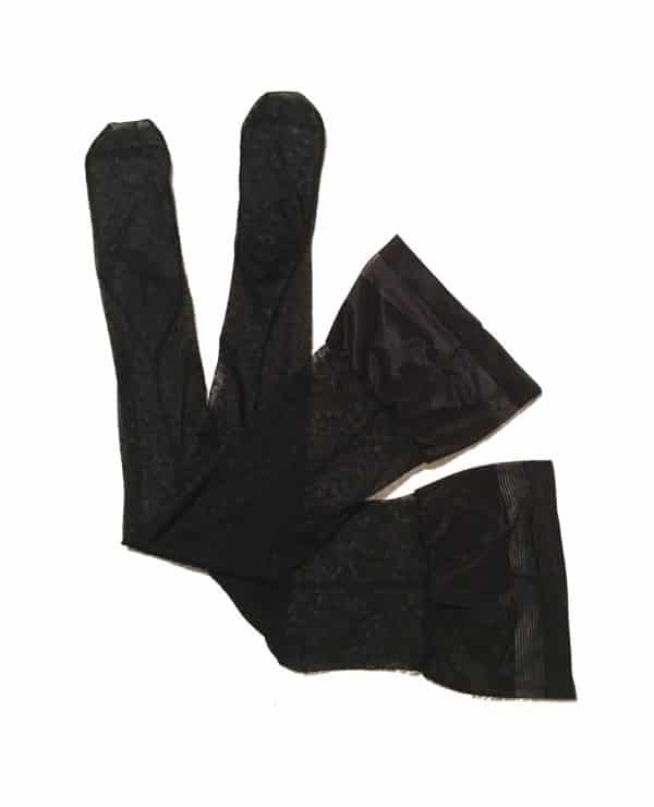 Star print black stockings details 3