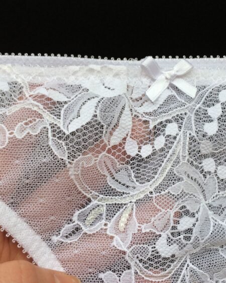 White lace panties bow