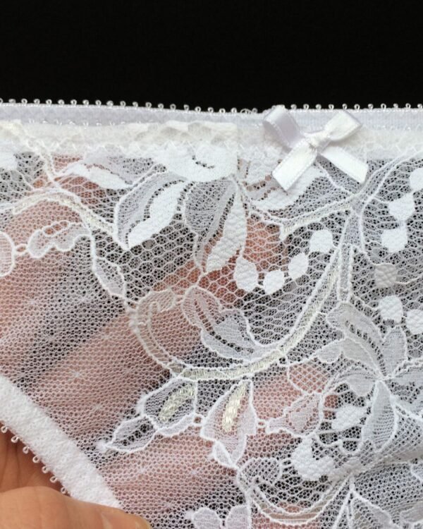 White lace panties bow