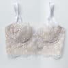 White luxury handmade bra in calais lace front