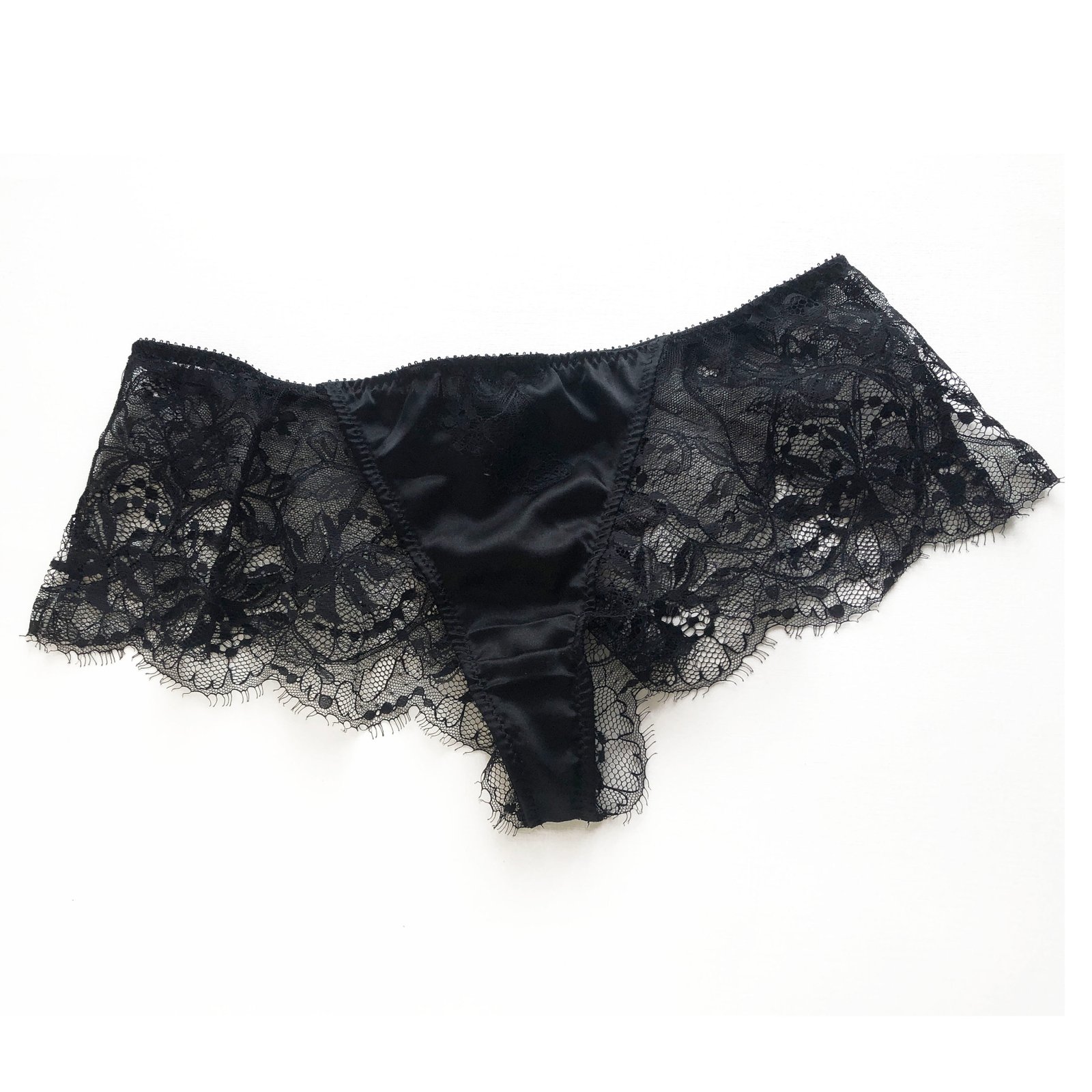 Black Panties In Silk And Lace Marianna Giordana Paris