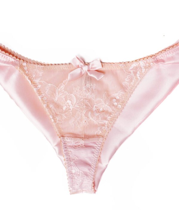 silk pink knicker front