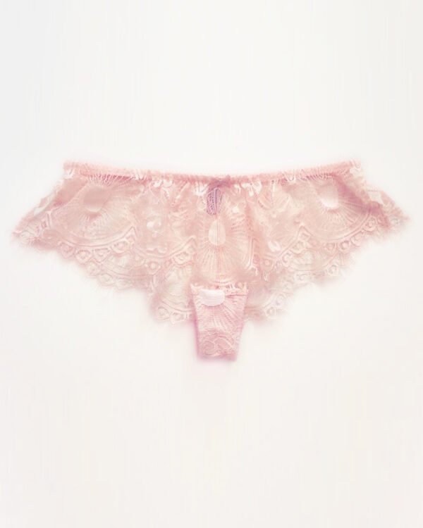 Pink Lace french Knickers - Pink panties - Pink lace short