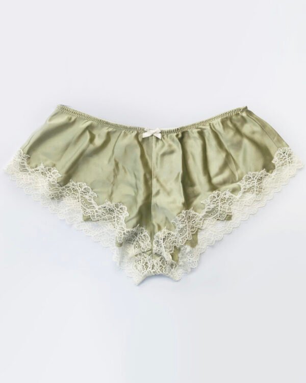 Green silk panties - Stretch silk boyshort panties