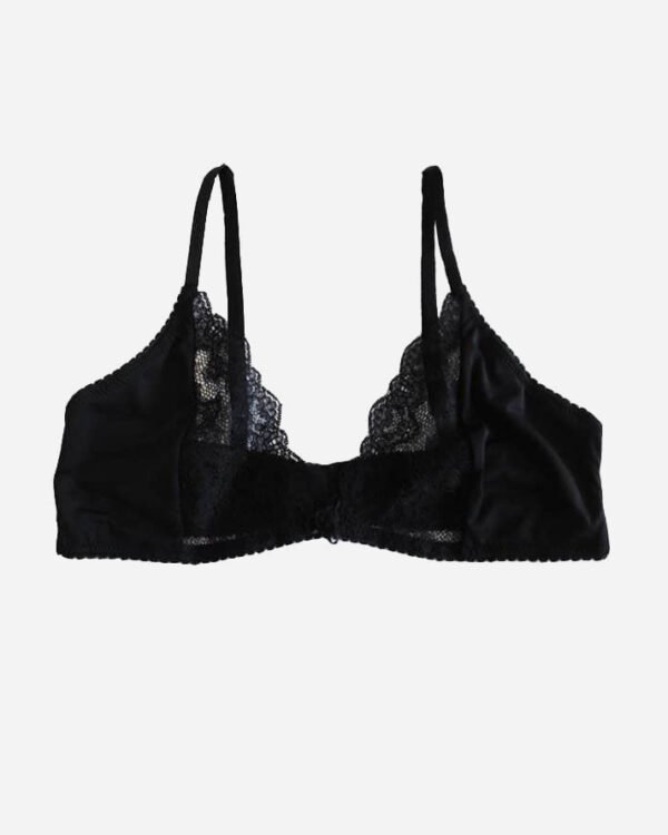 Soft triangle bra - Black lace bralette - bralette bralet bra - strappy bralette - fashion bralette - soft cup bra